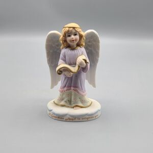 Vtg Heavenly Guardians Porcelain Angel Figurine 1996 Bronson Collectible Premier